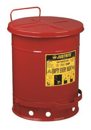 JUSTRITE 10GAL OILY WASTE CAN FOOT COVER - Oily Waste Cans